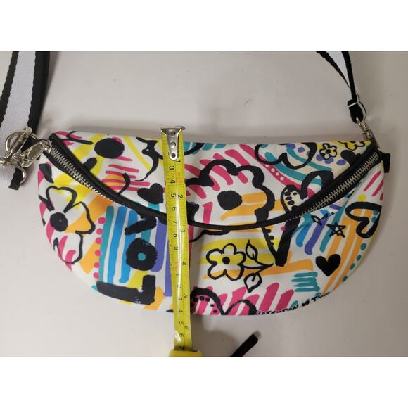 Brighton TL Multi-Color Graffiti Love Half Moon Crossbody‎ Bag - Picture 6 of 7